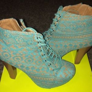 Blue and Tan Heels